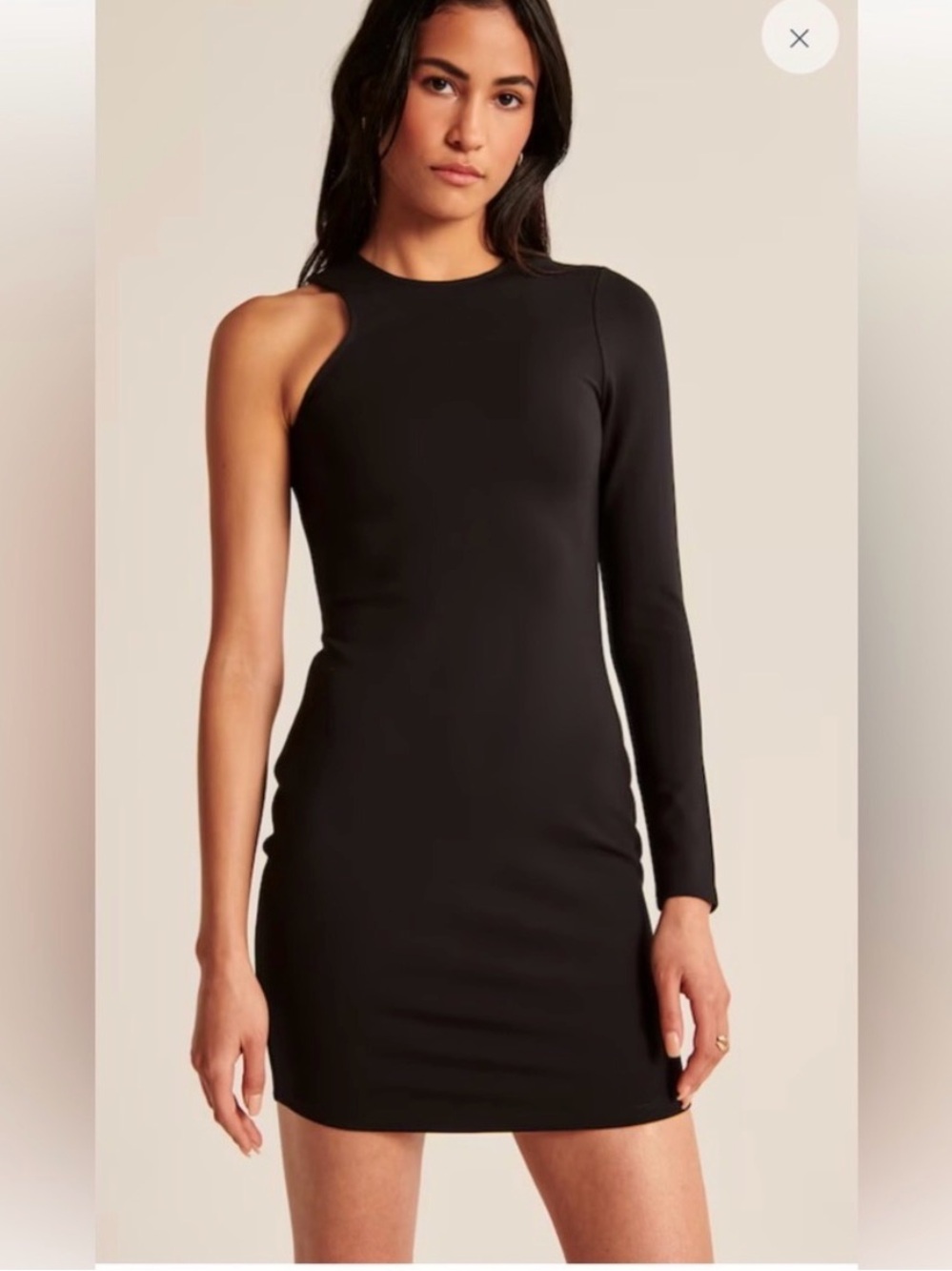 Abercrombie & Fitch Black One-Shoulder Dress
